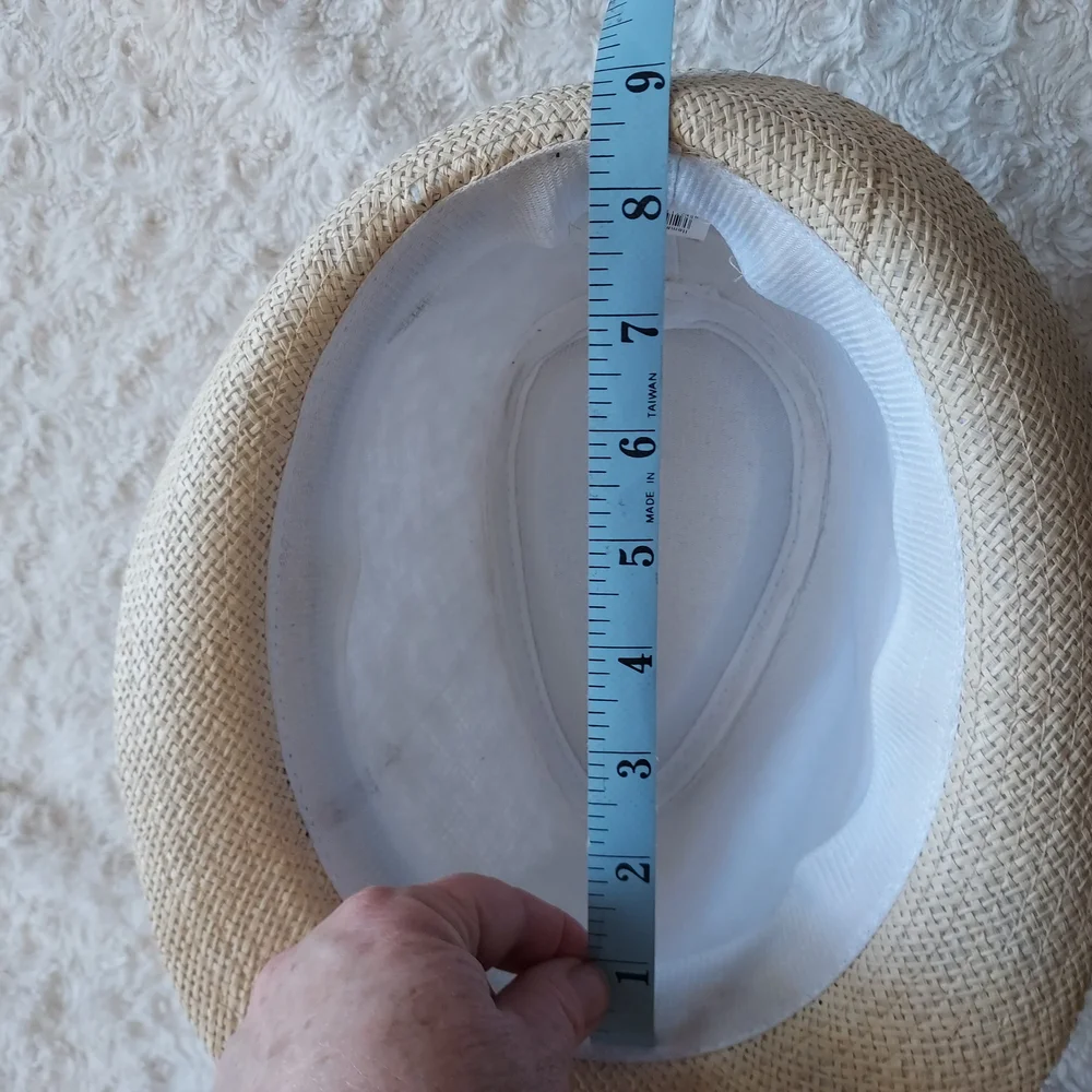 Stylish Beige Fedora Hat with Black Band Summer Spring Chic